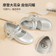 M1&M2 Spanish children's shoes, children's leather shoes, spring and autumn girls' Mary Jane princess shoes, dance shoes, single shoes, non-slip dress shoes, black, size 33, suitable for feet 19.5~20cm long