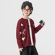 Duojia new clothes for the Year of the Horse, boys' sweaters, spring and autumn cartoon embroidery style jackets, children's inner warm sweaters, true red 110