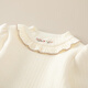 Mami Maca (MOMOCO) Girls' Bottoming Shirt 2025 Winter Baby Cute Exquisite Flowers Versatile and Comfortable Bottoming Shirt Apricot 90