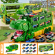 Snaen children's dinosaur toy car ejection track deformation alloy card car boy 3-6-12 years old birthday New Year gift