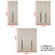 Wardrobe solid wood household bedroom door cabinet large wardrobe cream light luxury simple large simple wardrobe assembly three door single cabinet master installation