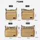 RSRDDY men's canvas bag shoulder crossbody bag multi-layer large capacity labor protection tool bag electrician tool bag durable business trip bag extra large brown