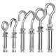 Fengji 304/201 stainless steel expansion screw hook universal hook lifting ring pull expansion bolt M6M8M10M12 M8 small mouth spring hook 304 1