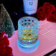 Tianche Luminous Artificial Blowing Decompression Rotating Crystal Cup Rotating Whiskey Cup High-end Brandy Glass Wine Glass Cut Flower Rotating Cup (Blu-ray Version) Single Pack
