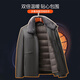 Aoyanlai business thickened down leather jacket detachable winter jacket for middle-aged and elderly men P6806 black M 170_80Jin Jin equals 0.5kg -120Jin Jin equals 0.5kg Wear