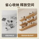 Fantasy wall storage rack wall one-word board hanging wall paint-free board wall wooden partition suspended storage board walnut color 80x15