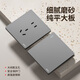 International electrician switch socket panel with USB five-hole wall type 86 home network air conditioner wall 5-hole with switch gray staggered five-hole