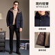 Antonio Heavy Down Light Luxury Business Hooded Down Jacket Men's Short 25 Winter Middle-aged Thickened Down Jacket Navy M/48 170/88A