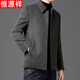 Hengyuanxiang new winter woolen woolen coat men's removable down liner lapel plaid thickened warm coat