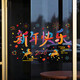 2026 Happy New Year glue-free electrostatic color window stickers Spring Festival New Year's Day shopping mall shop window glass stickers Happy New Year 3 sheets 43*59cm double-sided same color