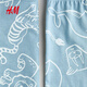 H&M Children's Clothing Children's Boys Suit 2026 Spring New Printed Jersey Pajamas Comfort Suit 1230478 Blue/Animal 110 110/56 (2-4Y)
