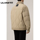 LILANZ official down jacket winter new men's casual fashion simple 90 white duck down lapel warm top outer beige - flagship model 3XL