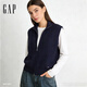 Gap Gap Women's 2026 Spring New Fashionable Loose High Collar Knitted Vest Simple Sleeveless Top 890100 Navy Blue XS (155/80A) Asian Size