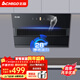 CHIGO range hood side-suction large-suction gas stove set home kitchen large-suction energy-saving fire package wall-mounted hood with installation 26 cubic meters + 695 width + automatic cleaning