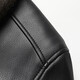 Lapel imitation leather coat plus velvet thickened fur to keep warm and removable fur collar windproof middle-aged business jacket dad's winter black 4XL 195 size 170-190Jin Jin is equal to 0.5 kg