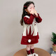 Fat Donglai buys girls' velvet dress at 50% off, autumn and winter 2025 new style, stylish children's thickening gift, same style sweater skirt suit 90 cm