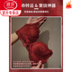 LangSha (LangSha) red sexy underwear set for women in the year of birth, small breast push-up, no wire rim bra, auxiliary breast adjustment type, burgundy-suit 606 85B 38