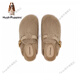 Hush Puppies 2024 Autumn New Plush Boken Slippers Women's Leather Slippers Zhongxing 36