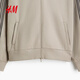 H&M 2026 Spring New Men's DryMove Fabric Standard Fit Track and Field Jacket 1314948 Beige S 170/92
