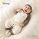 Yingbeiyi full-month baby jumpsuit newborn spring and autumn side-opening clothing for male and female babies Category A crawling suit matt brown without hat 59cm