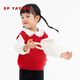 EP YAYING children's clothing 2026 spring new baby girl baby new cute doll collar loose T-shirt long sleeve white 90
