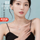 Ji Sifan Light Luxury Jewelry Fashion Jewelry Snowflake Necklace Women New Year Valentine's Day Birthday Gift for Girlfriend Fashion Necklace - White Local Warehouse