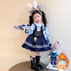 Girls Skirt Winter Thickened Dress 2025 New Judy Rabbit Officer Children's Lolita Princess Skirt Velvet Skirt 110 cm