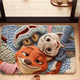 Yusenyi 3D Painting Diatom Mud Floor Mat Cute Cartoon Bathroom Door Water-Absorbent Anti-Slip Foot Mat Household Mat Nick and Julie C (diatom mud) 40x60cm (water-absorbing and quick-drying)
