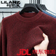 LILANZ 7-needle thickened fancy yarn sweater quality winter warm half turtleneck sweater men's sweater black gray 8911 L