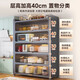 Wing Fantasy Microwave Oven Storage Rack Multi-layer Storage Rack Kitchen Cabinet Condiment Rack Cupboard Storage Cabinet The following is gray extra wide, rust-proof and oil-proof