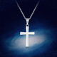 Mengjinyuan platinum PT950 cross pendant platinum necklace men and women wide pendant for girlfriend
