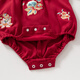 Fanlie VOONLIE baby spring clothes newborn clothes baby girl Chinese style jumpsuit full moon 100 days one year old dress bag fart clothes spring and autumn red 66cm