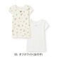MIKIHOUSE children's short-sleeved T-shirt Putiman weak acid underwear 2P set (90cm-130cm) 2 pieces Japan direct mail 03. Off-White (Girl) 110
