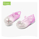 Snafy Flashing Shoes Girls' Jelly Sandals Elsa Glowing Princess Summer Beach Baby Sandals Gradient Blue 29 Foot Length 18.7cm