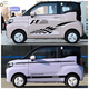 Yilu applies to you Chery car stickers Wuling mini body personalized sports modification Wuling Hongguang mini waistline + side skirt stickers (black) 2 sides