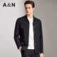 Antonio three-proof black technology high elasticity easy care soft shell jacket crisp and stylish men's cardigan single windbreaker jacket