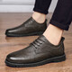 Nuevos productos para zapatos para hombres zapatos de cuero casual Versión coreana para hombres zapatos formales para hombres Versátiles zapatos de suela plana 9920 caqui 40