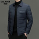 LILANZ Мужской пуховик Зимний легкий короткий мужской повседневный пиджак с лацканами для среднего возраста Утепленная теплая куртка Модный черный размер M 170 (рекомендуемый вес 100-120 Jin Jin равен 0,5 кг)