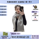 GUCCI Scarf Women's Autumn and Winter New Double-sided Cashmere Shawl Thickened Warm Woolen Scarf 38th Festival Gift Light Gray