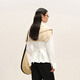 LESS shopping mall same style 2026 spring new commuter design lace-up pima cotton shirt 2Q1216370 100 white XS