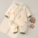 YEE SI Ying's same style purchase product newborn cotton coat, autumn and winter quilted thickened warm baby jumpsuit, monk turmeric deer (thickened 180g weight) 52 cm for pregnancy or postpartum baby