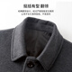 Shanshan wool thickened woolen coat for men in autumn and winter, warm, soft, skin-friendly, business casual mid-length coat