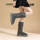 ZHR snow boots women's 2025 winter new style plus velvet two-wear Northeast cotton shoes increased boots IQ01 gray 38