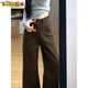 First diameter brown velvet pants for women, winter wide-leg jeans, large size, fat girl, slim, narrow straight pants, pear-shaped newspaper, coffee color M, recommended 90-100 Jin Jin is equal to 0.5 kg