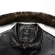 Lapel imitation leather coat plus velvet thickened fur to keep warm and removable fur collar windproof middle-aged business jacket dad's winter black 4XL 195 size 170-190Jin Jin is equal to 0.5 kg