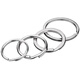 Fengji 304 stainless steel new aperture round key ring thickened large and small circles practical iy car keychain accessories stainless steel thin coil 15mm*3+20mm*3+25mm*3 (9 pieces in total)