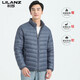 利郎（LILANZ）男士轻薄羽绒服2025年冬季新款立领修身短款鸭绒保暖外套 黑色 M 170