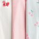 H&M 2026 Spring New Children's Clothing Baby Girls 3-piece Zipper One-piece Pajamas 1265817 Pink/Cherry 59cm 59/40 (1-2M)