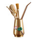 Guangyi Brass Tea Ceremony Six Gentlemen Set Tea Set Accessories for Making Tea Copper Tea Washer Tea Clamp Tea Tweezers Six Gentlemen Brass Large Six Gentlemen A Plum Blossom Tea Squeegee