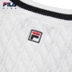 FILA Children's Clothing Sweater 2026 Spring New Boys' V-neck Pullover Woolen Vest Jade White-WT 150